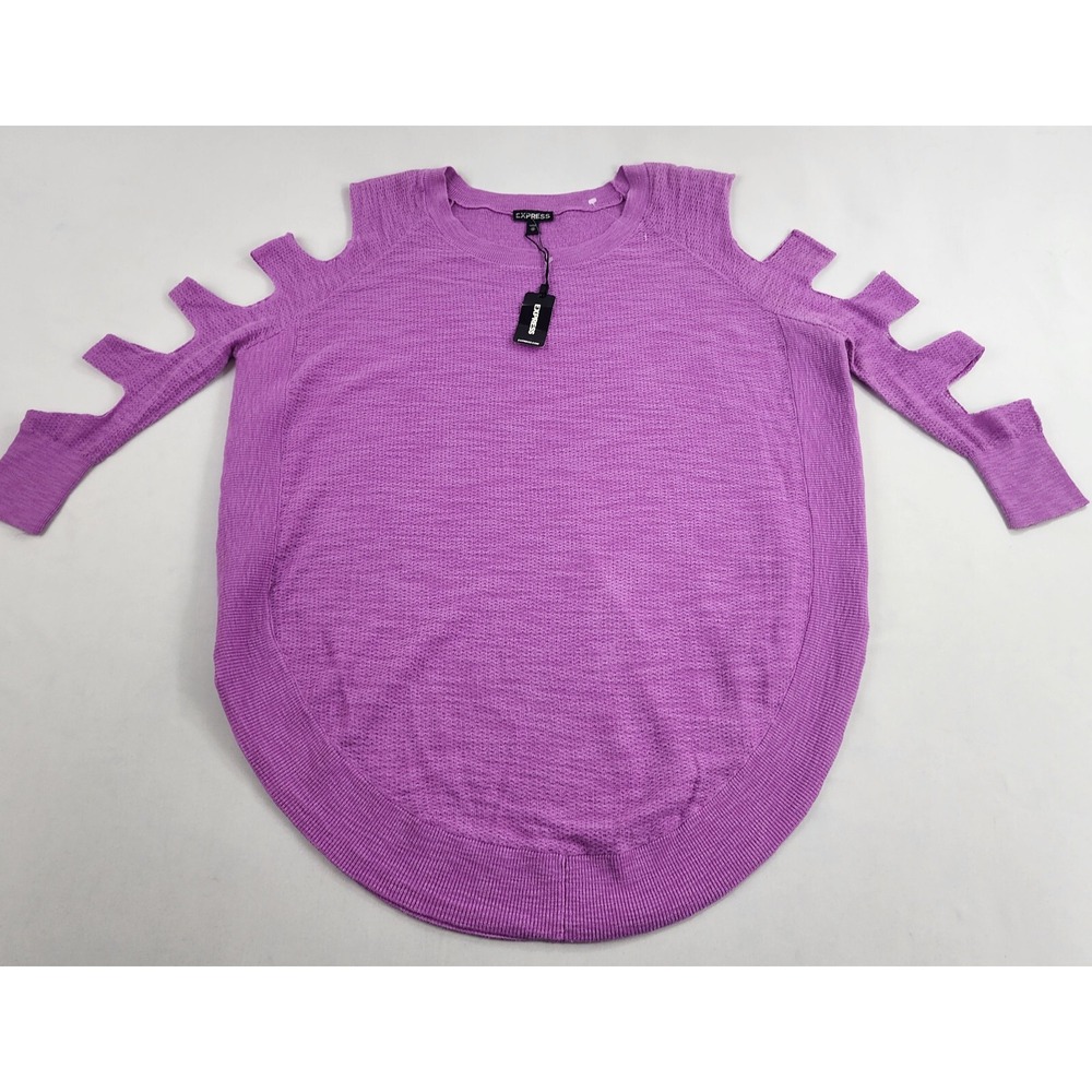 Express light sweater womens XS purple 11791027 cotton rayon $49.90 ladies